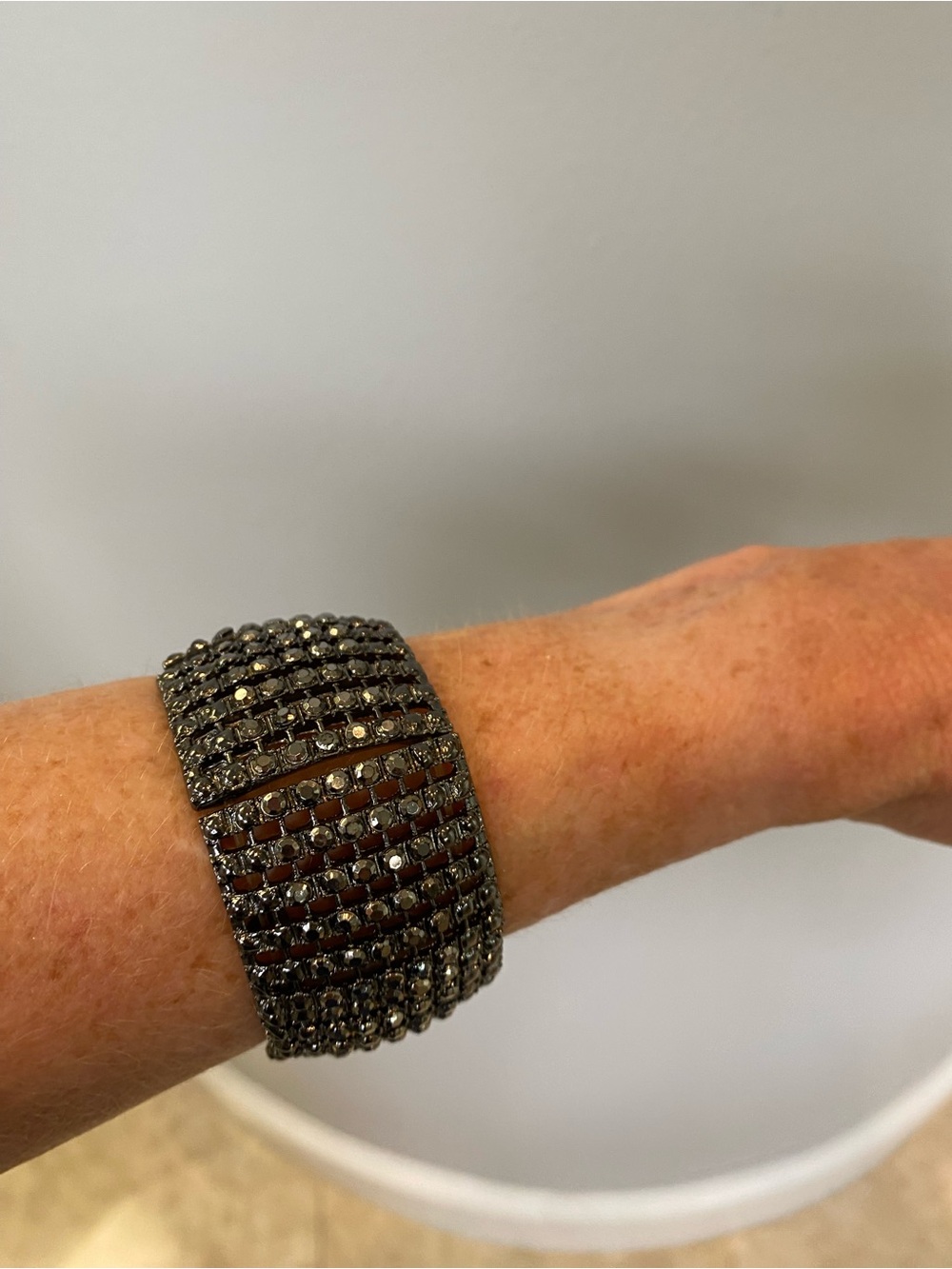 Black Crystal Stretch Bracelet - Women Jewelry